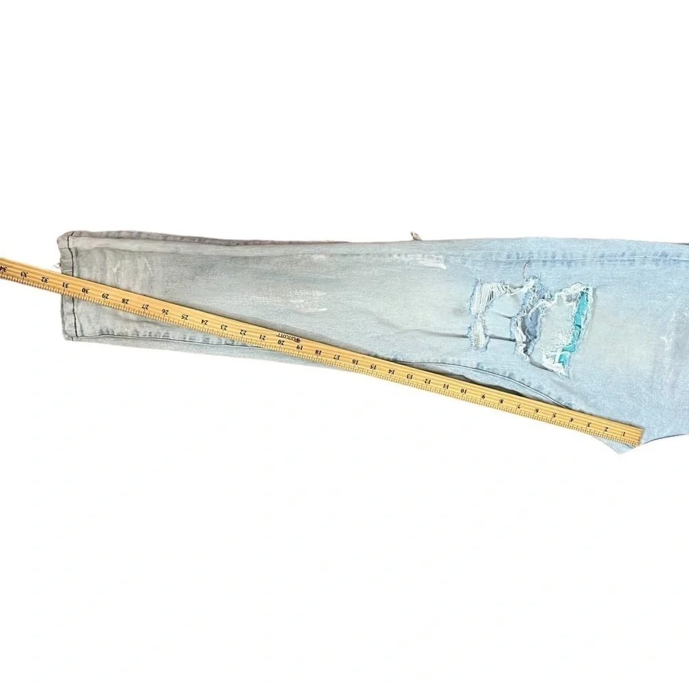 AMIRI Painter Distressed Skinny Jeans Men's Size 36 Blue Tie‎ Dye Paint Spots